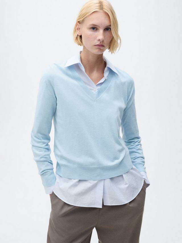 

Джемпер с v-образным вырезом lukav Mango, цвет Light Pastel Blue
