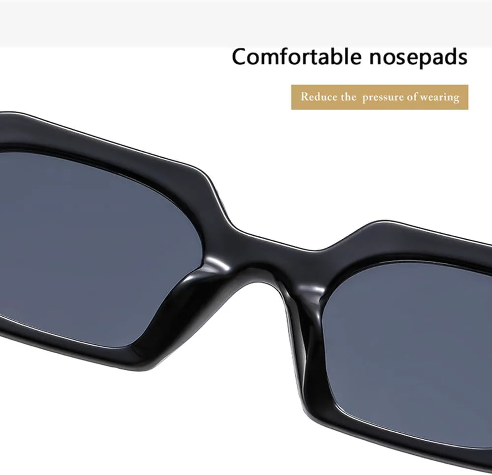 

Ретро-солнцезащитные очки неправильной формы, семиугольные, с толстыми дужками, контрастные цвета, универсальные, для активного отдыха, женские TVTBBVV, Grey