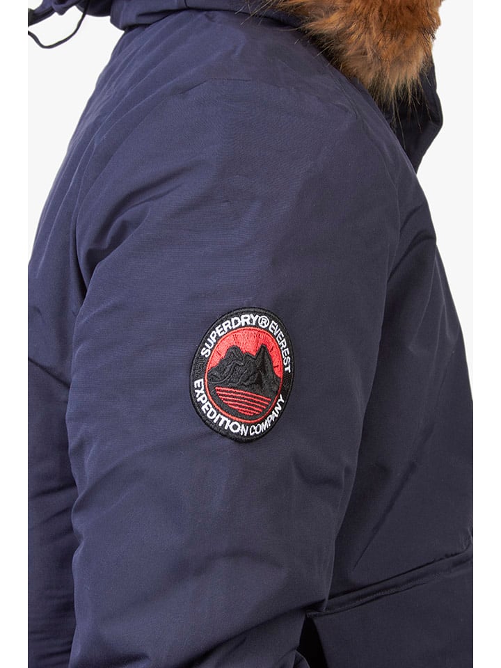 Superdry Куртка переходного цвета темно-синего цвета — фото 3