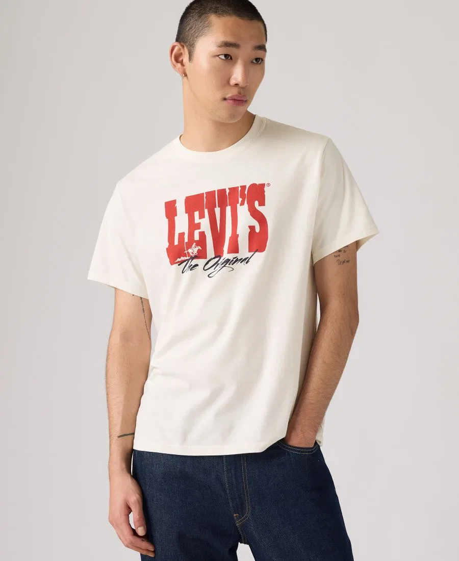 Мужская футболка премиум-класса свободного кроя с графическим логотипом Levi'S — фото 2