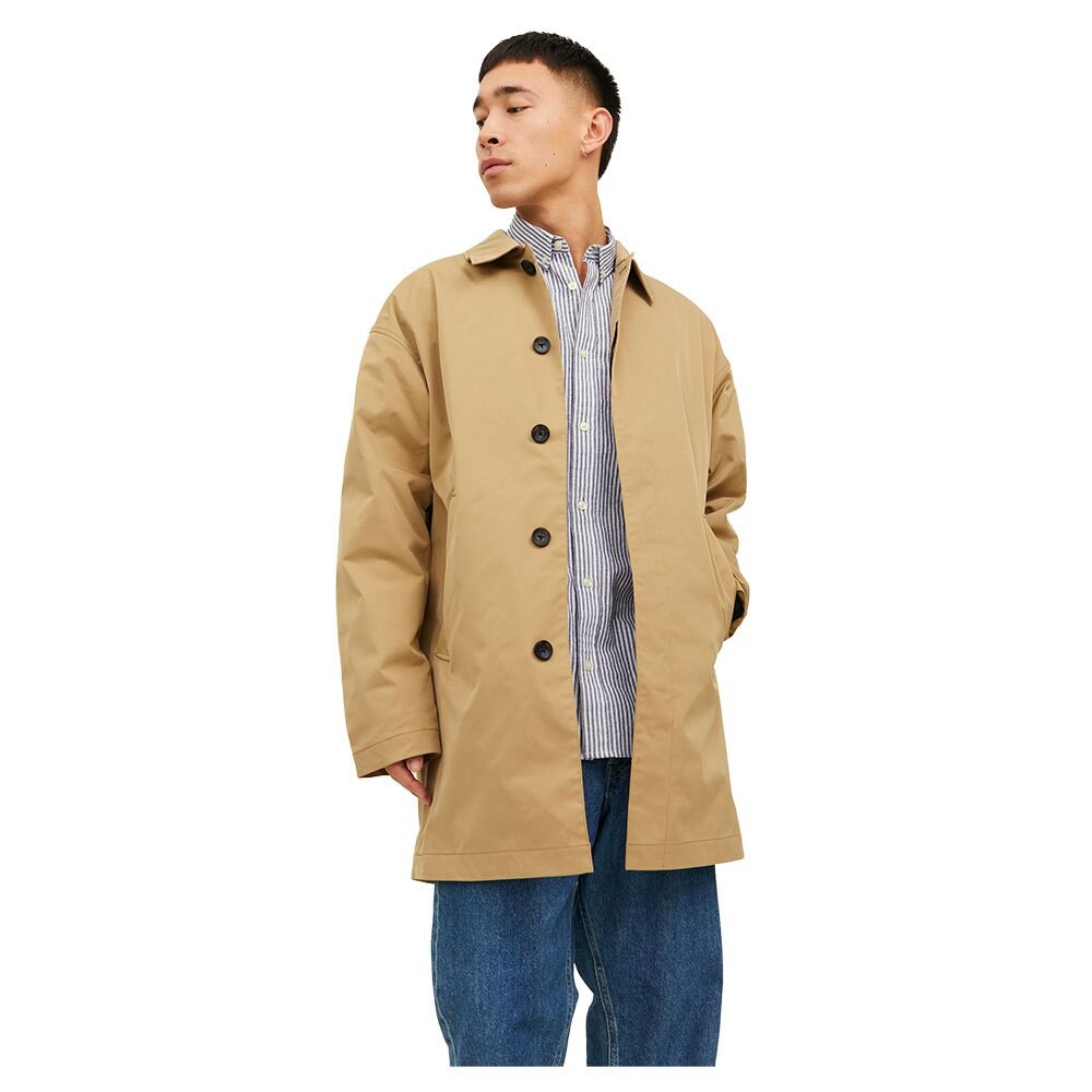 

Тренчкот Jack & Jones Crease Mac, бежевый