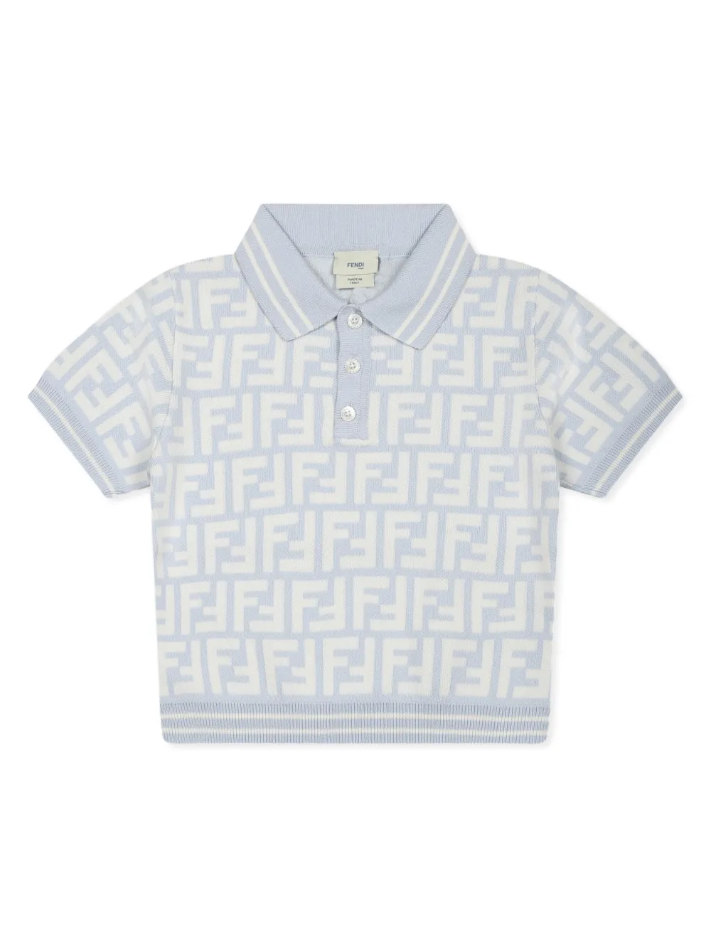 

Рубашка поло с логотипом FF FENDI KIDS, синий