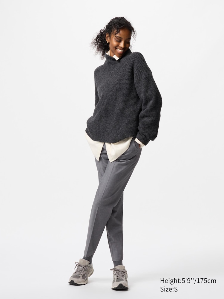 

Элегантные брюки по щиколотку Uniqlo, цвет 05 серый