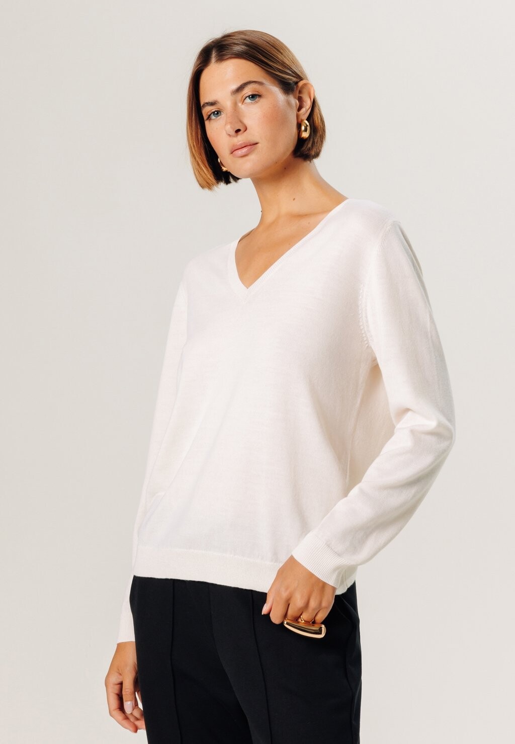 

Джемпер V-NECK Rodier, кремовый