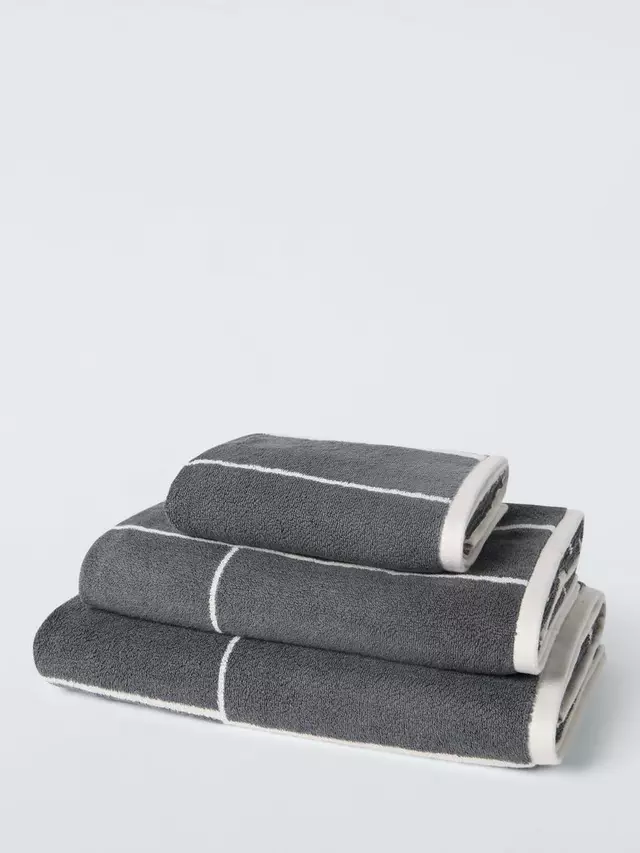 

Полотенце John Lewis Connect Check, цвет graphite