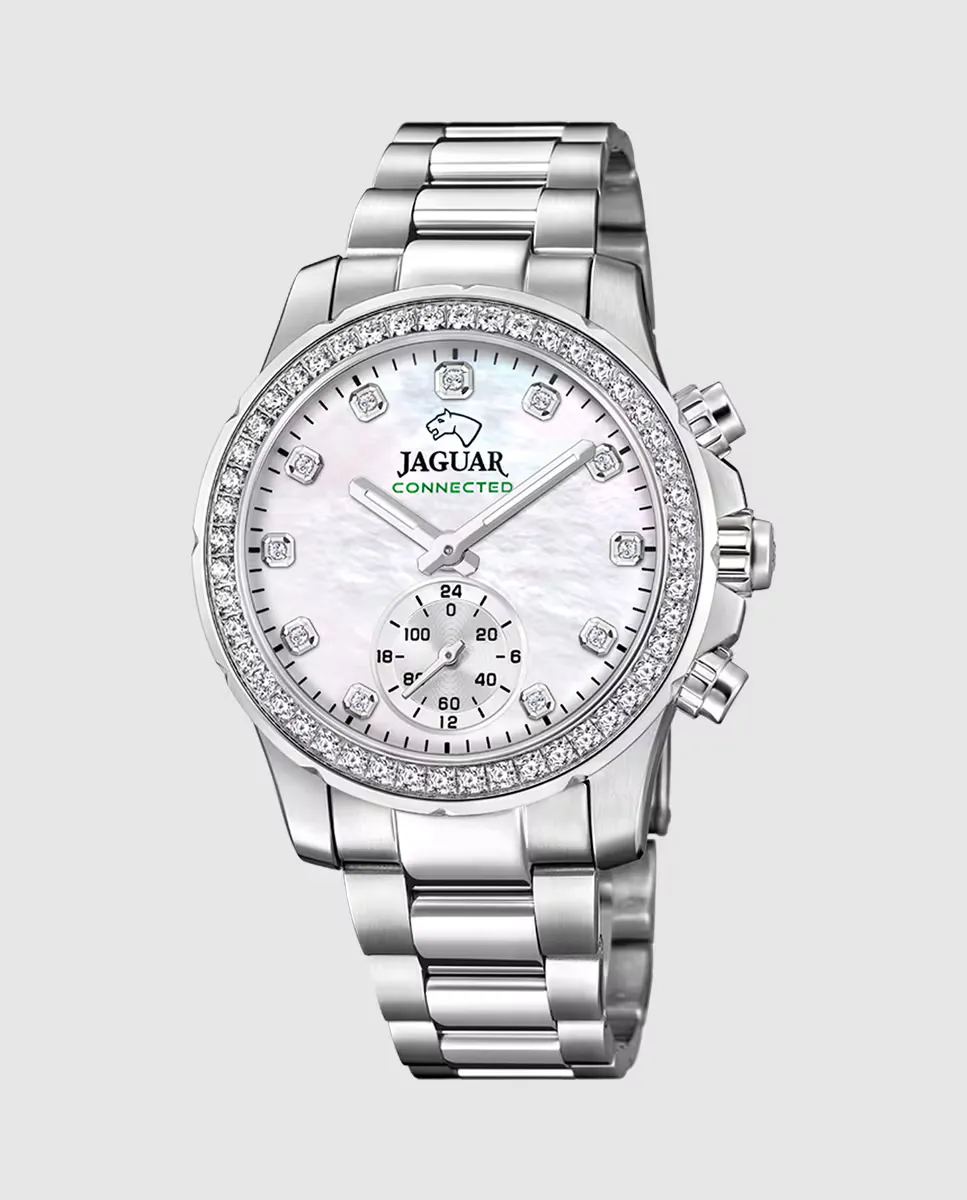

J980/1 Connected Lady женские часы из серебристой стали Jaguar, серебрянный