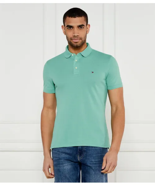 

Футболка поло Slim fit Tommy Hilfiger, зеленый