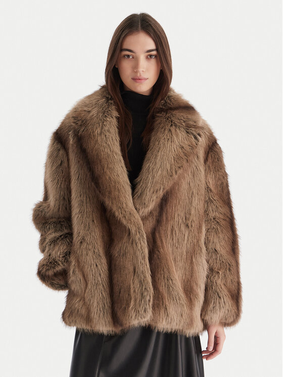 

Меховое пальто regular fit V330Y004A Dixie, коричневый