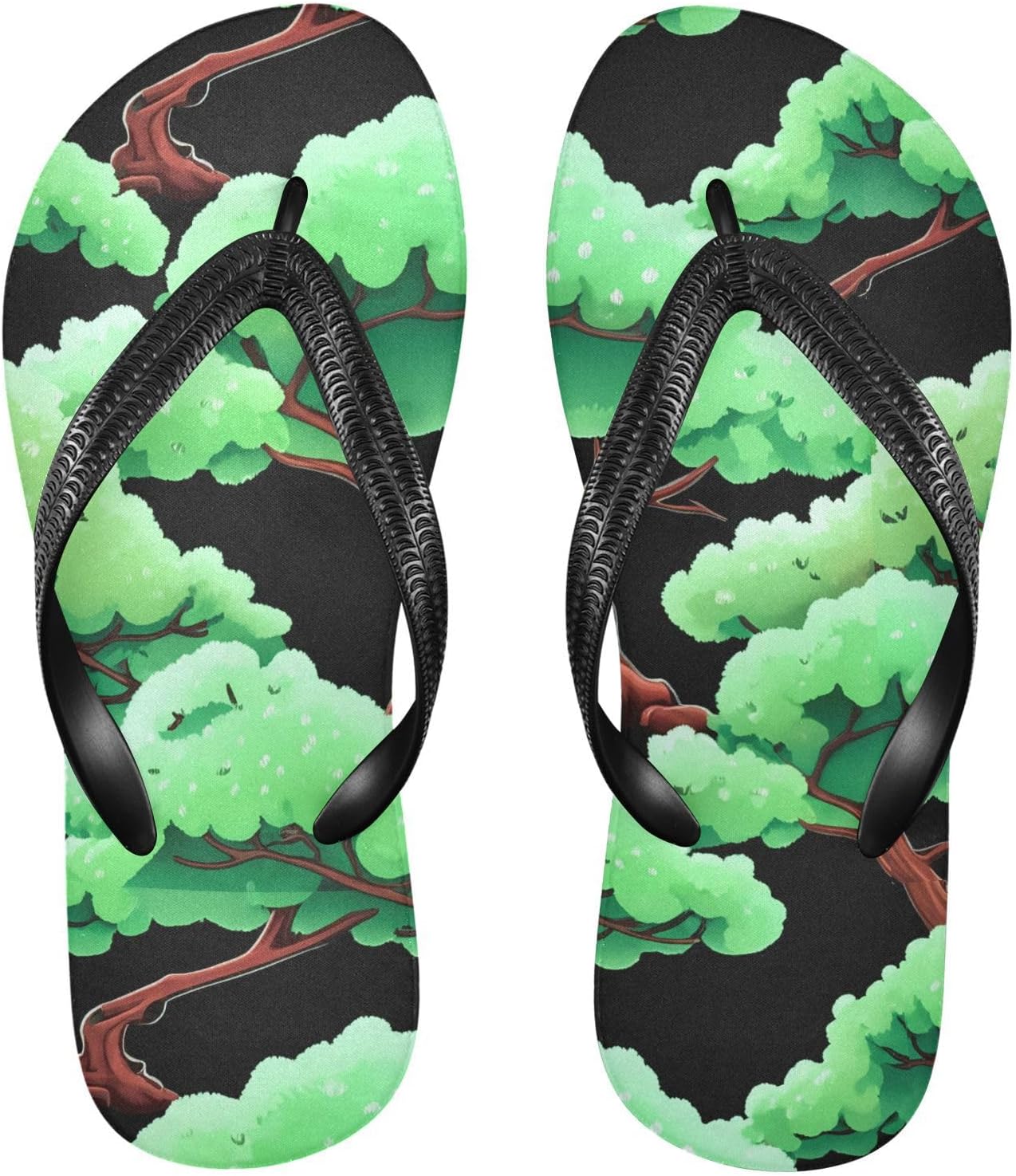 

Женские и мужские пляжные шлепанцы Pine Tree черного цвета, резиновые, с противоскользящей подошвой, для душа и прогулок летом Sinestour