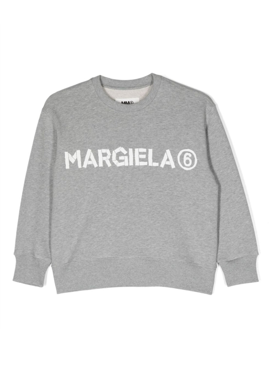 

MM6 Maison Margiela Kids меланжевая толстовка с логотипом, серый