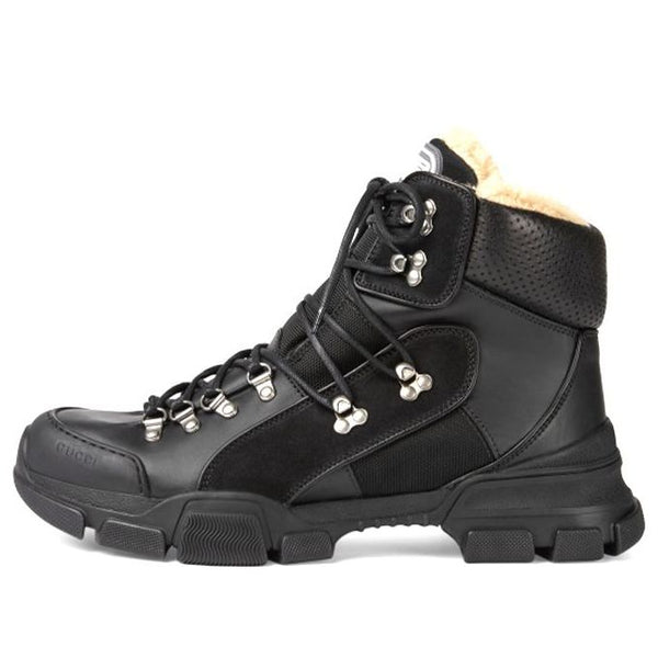 

Кроссовки flashtrek high-top with wool 'black' Gucci, черный