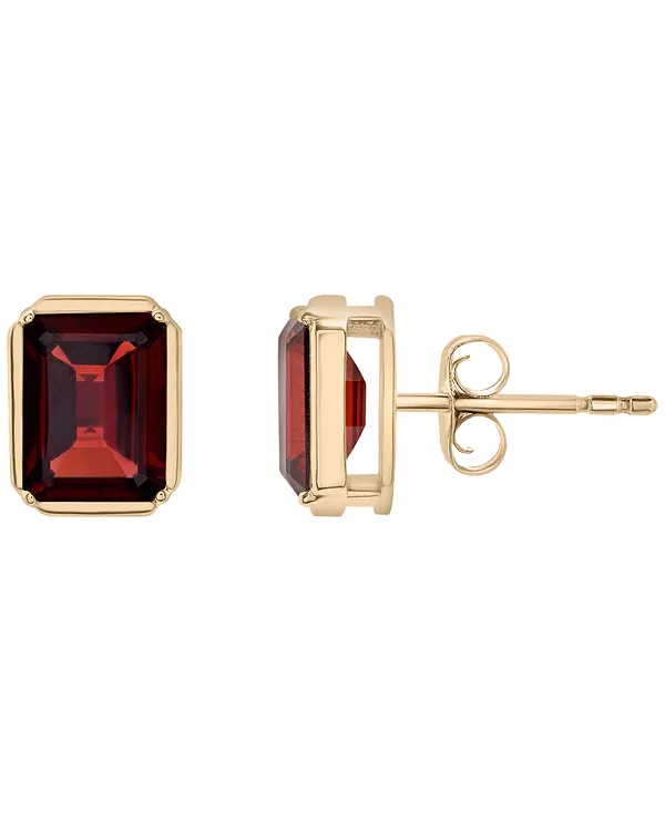 

Серьги-Гвоздики с гранатом (3-5/8 карата) из 14-каратного желтого золота Macy'S, garnet