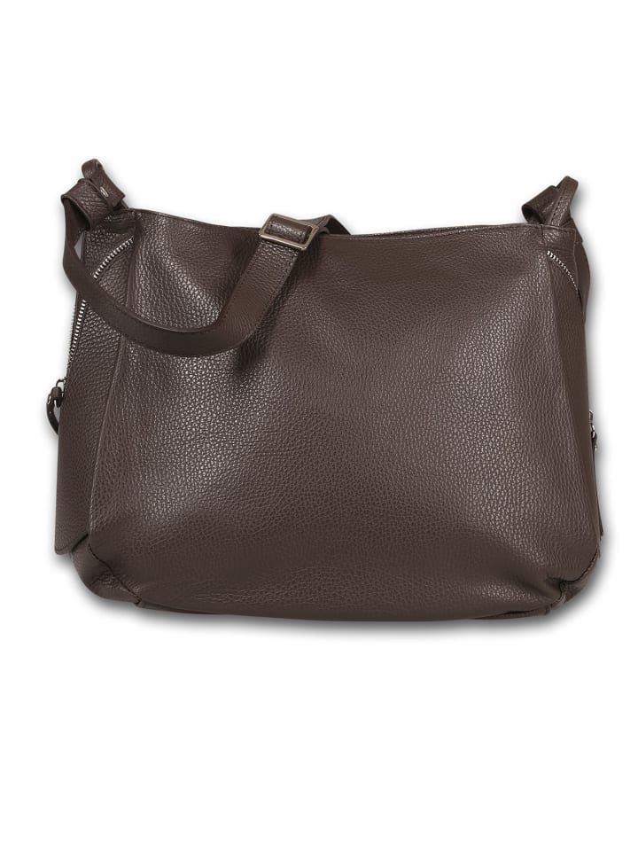 

Кожаная сумка через плечо Toscanto, темно-коричневая, примерно 35 см Toscanto