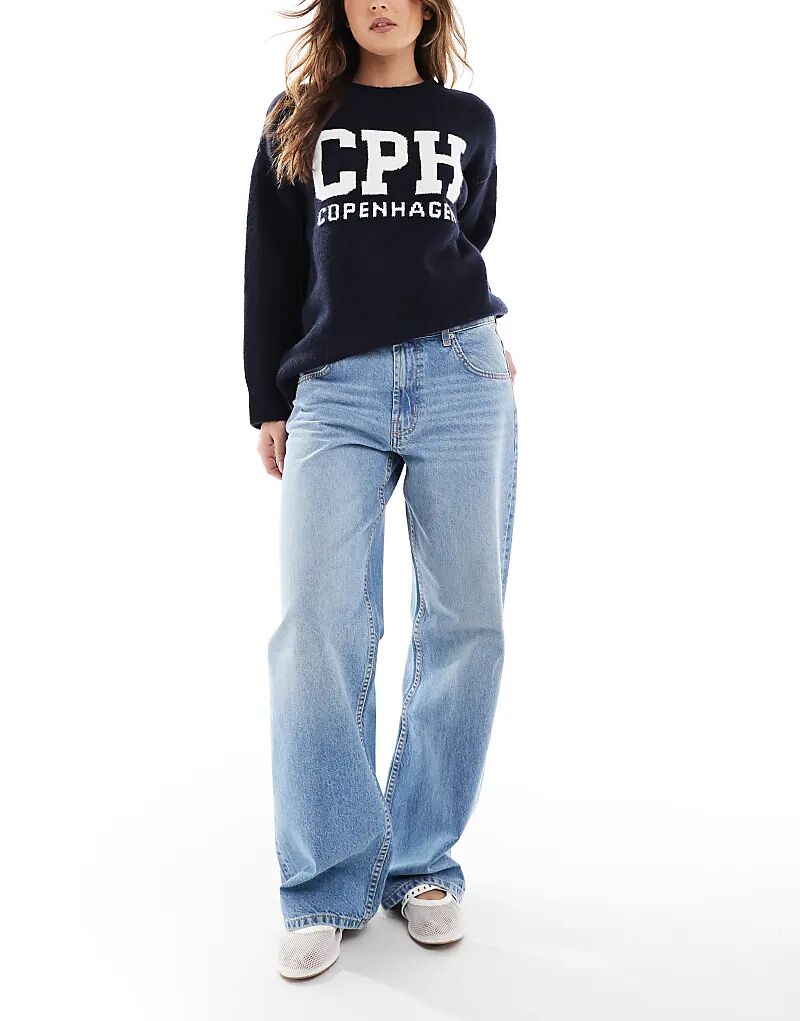 

Джинсы ASOS DESIGN свободного кроя с широкими штанинами светло-коричневого цвета