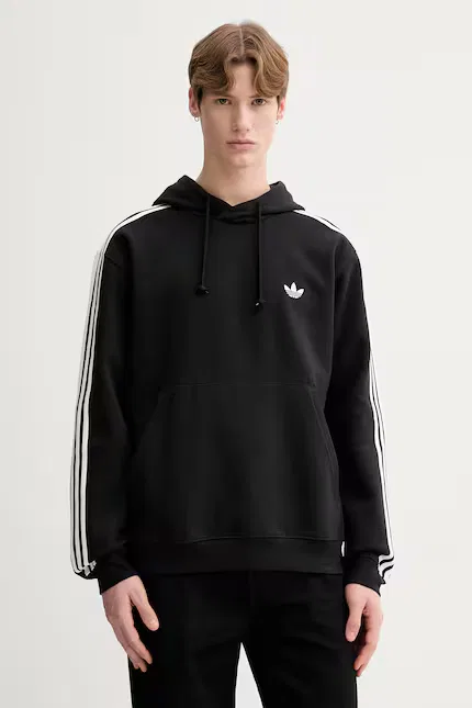 Худи с капюшоном тонкий трикотаж Adidas Originals, черный