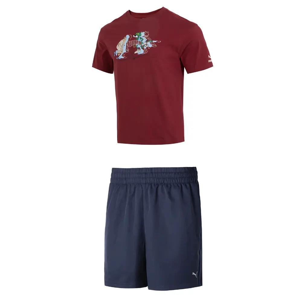 

Повседневная спортивная одежда для мужчин Красный + Синий Puma, красный