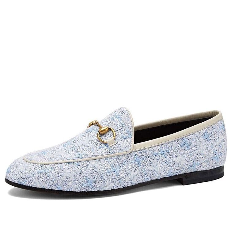 Лоферы (WMNS) Gucci Jordaan Tweed Loafers 'Blue'