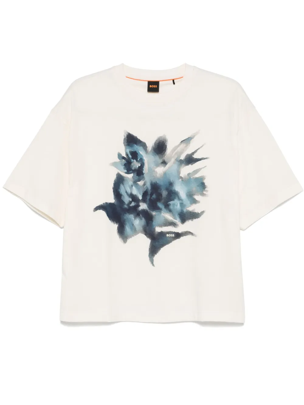 

Футболка с цветочным принтом Boss, белый