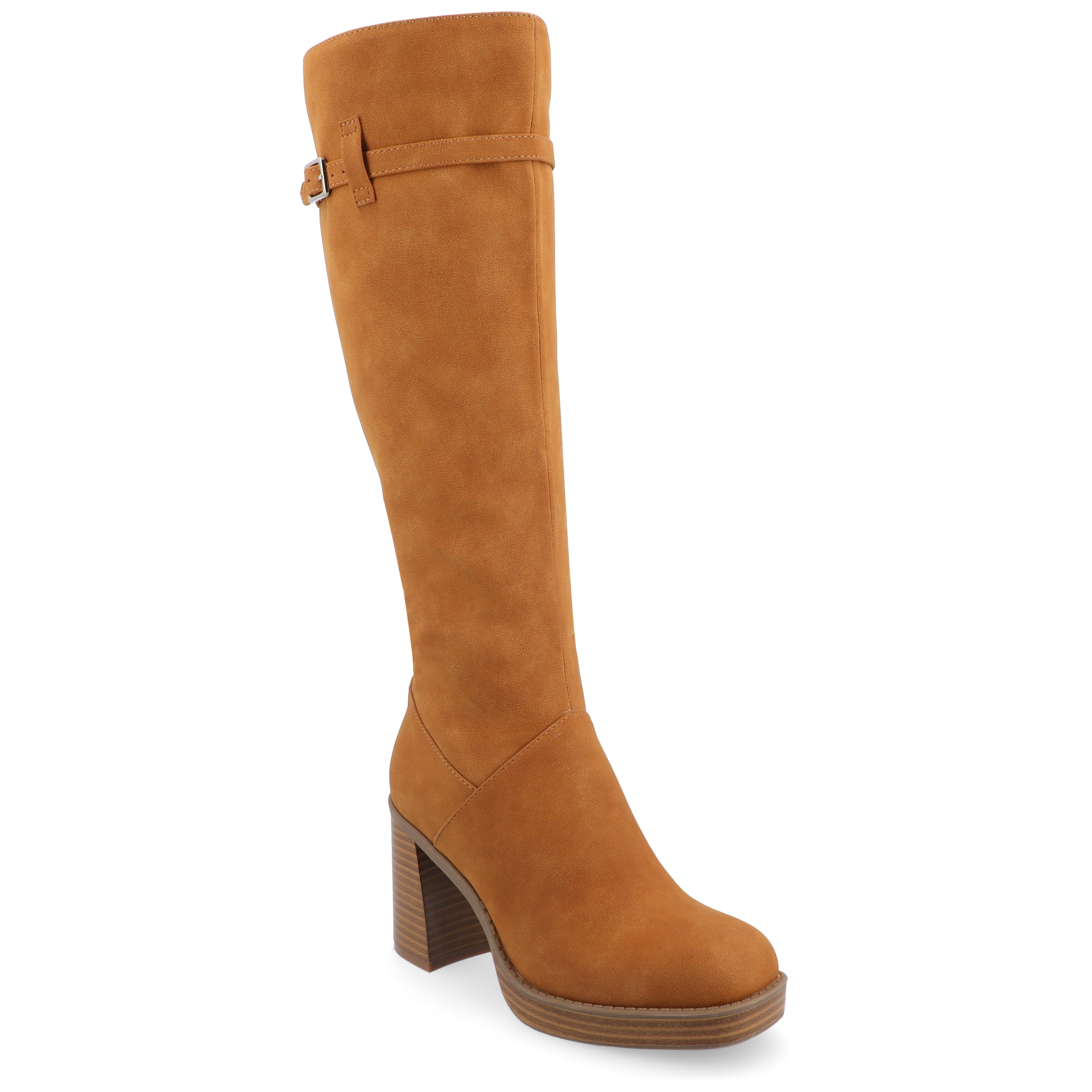 Женские ботинки Journee Collection Letice Tru Comfort Foam Platform Square Toe Boots, цвет cognac