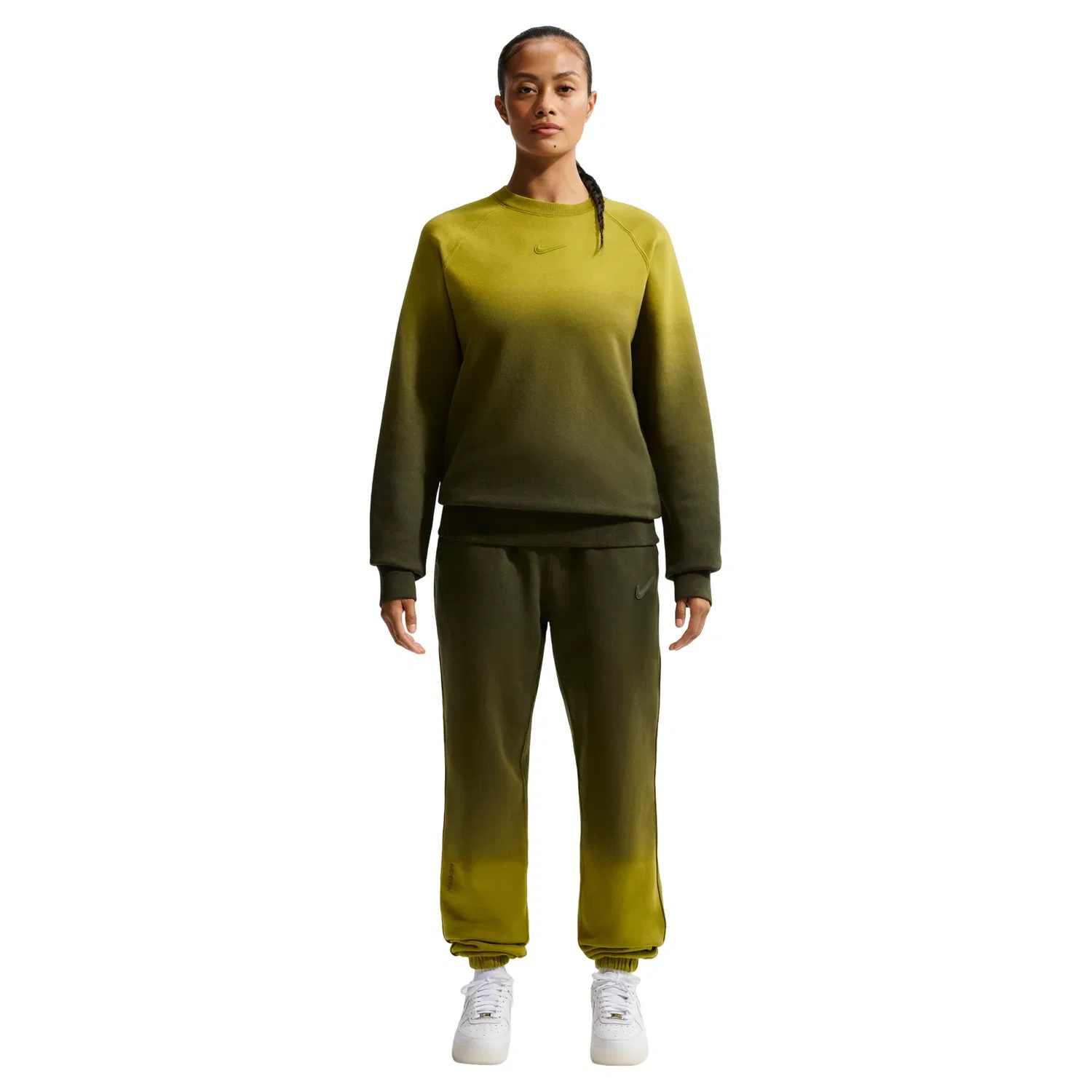Футболка Nike NOCTA Fleece CS Crew 'Moss Medium Olive' HJ6338-390, зеленый — фото 3