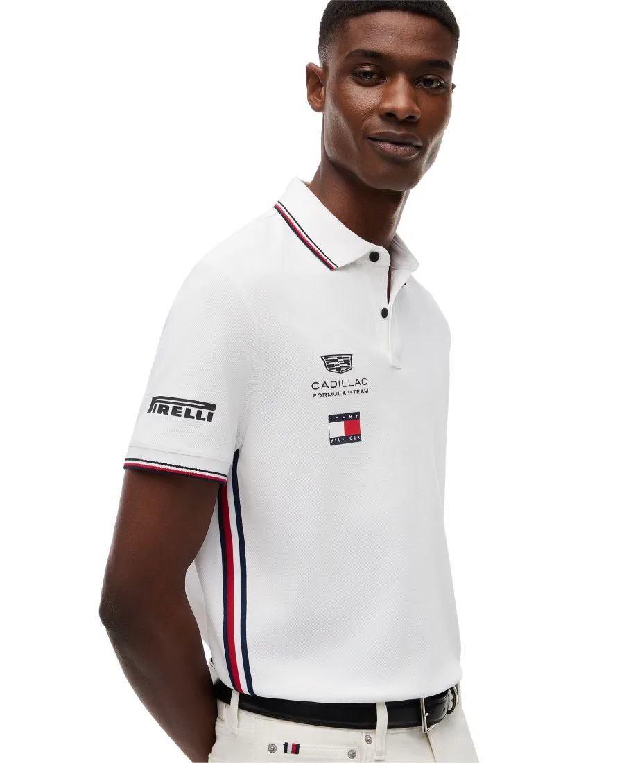 Мужская реплика поло Cadillac F1 с коротким рукавом Tommy Hilfiger, белый — фото 3