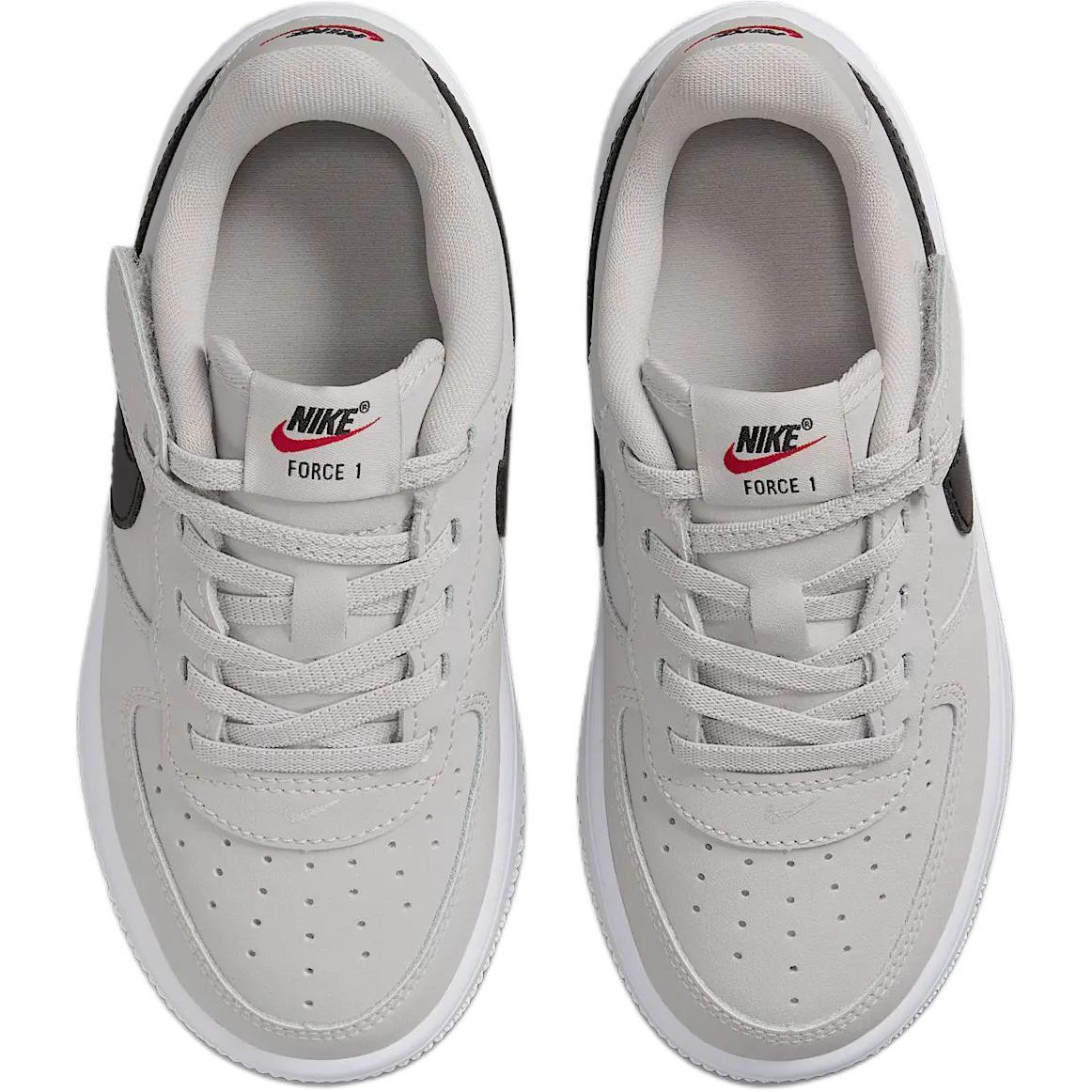 Force 1 Low LV8 EasyOn Противоскользящие износостойкие низкие детские кроссовки для скейтбординга Nike, серый/белый/черный — фото 4