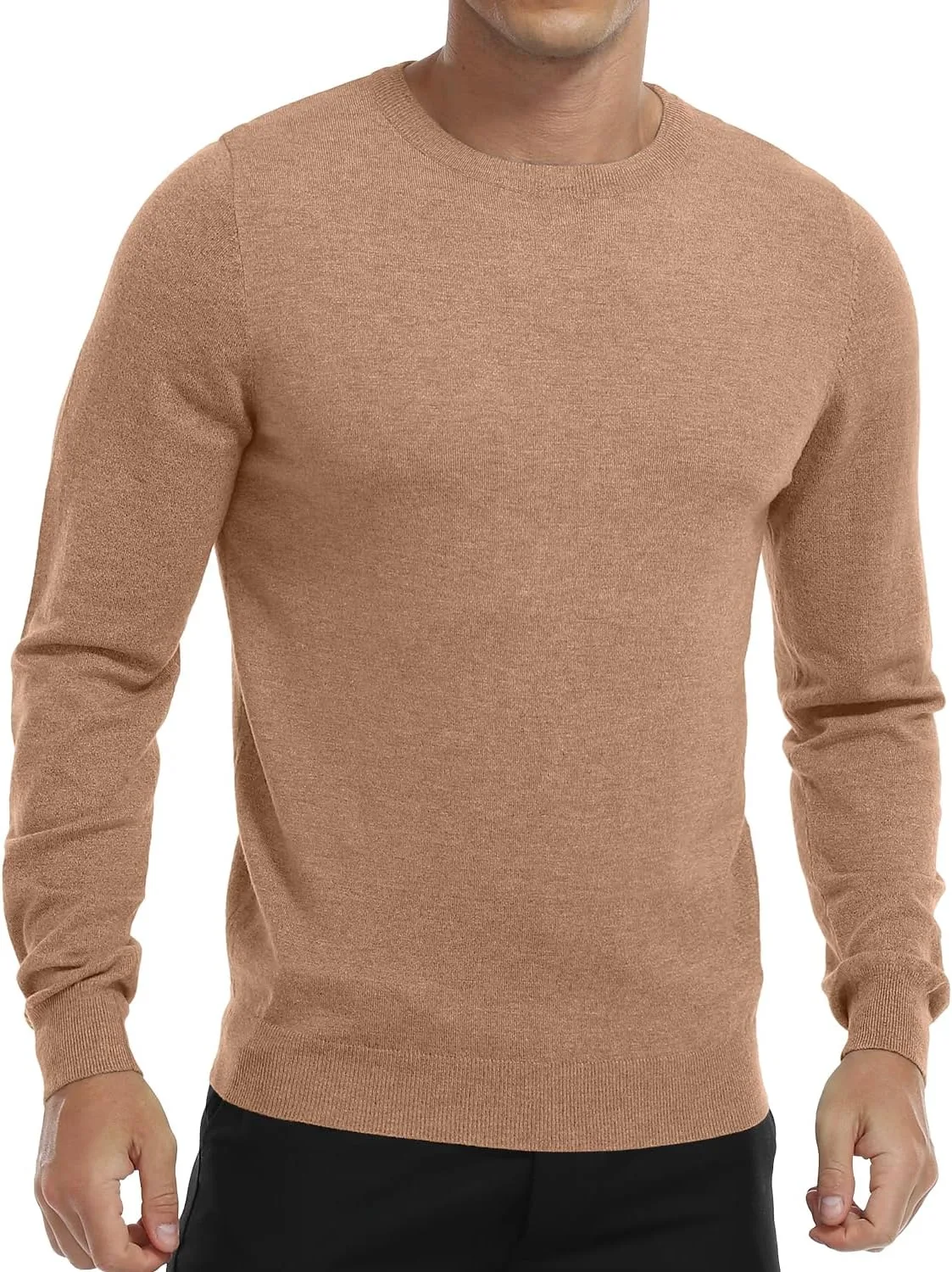 

Мужской свитер с круглым вырезом Slim Fit MLANM