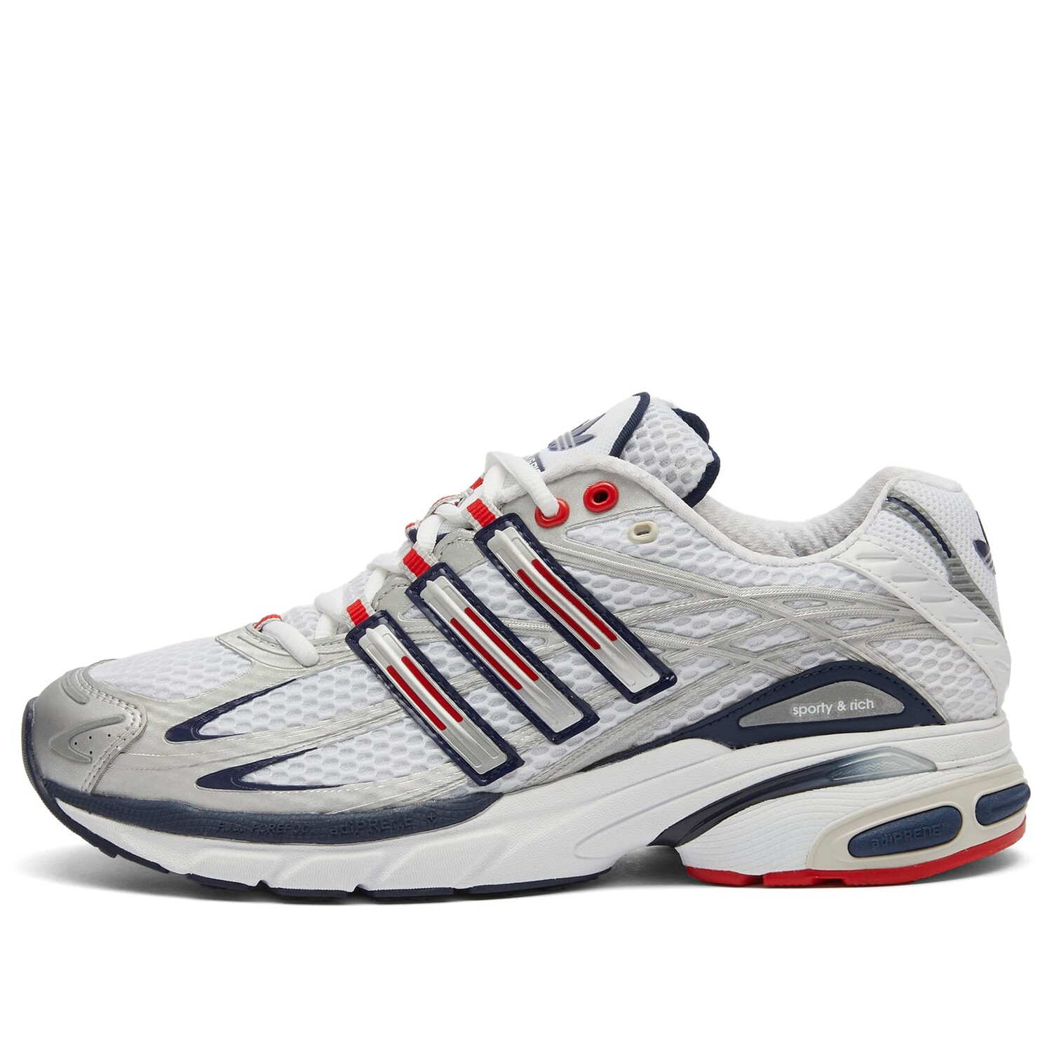 

Кроссовки Adidas X Sporty & Rich Adistar Cushion, цвет White, Night Indigo & Collegiate Red