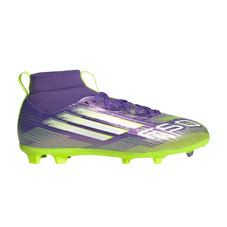 

Бутсы adidas Adizero F50 League Mid FG MG K 'Radiant Blaze Pack', фиолетовый