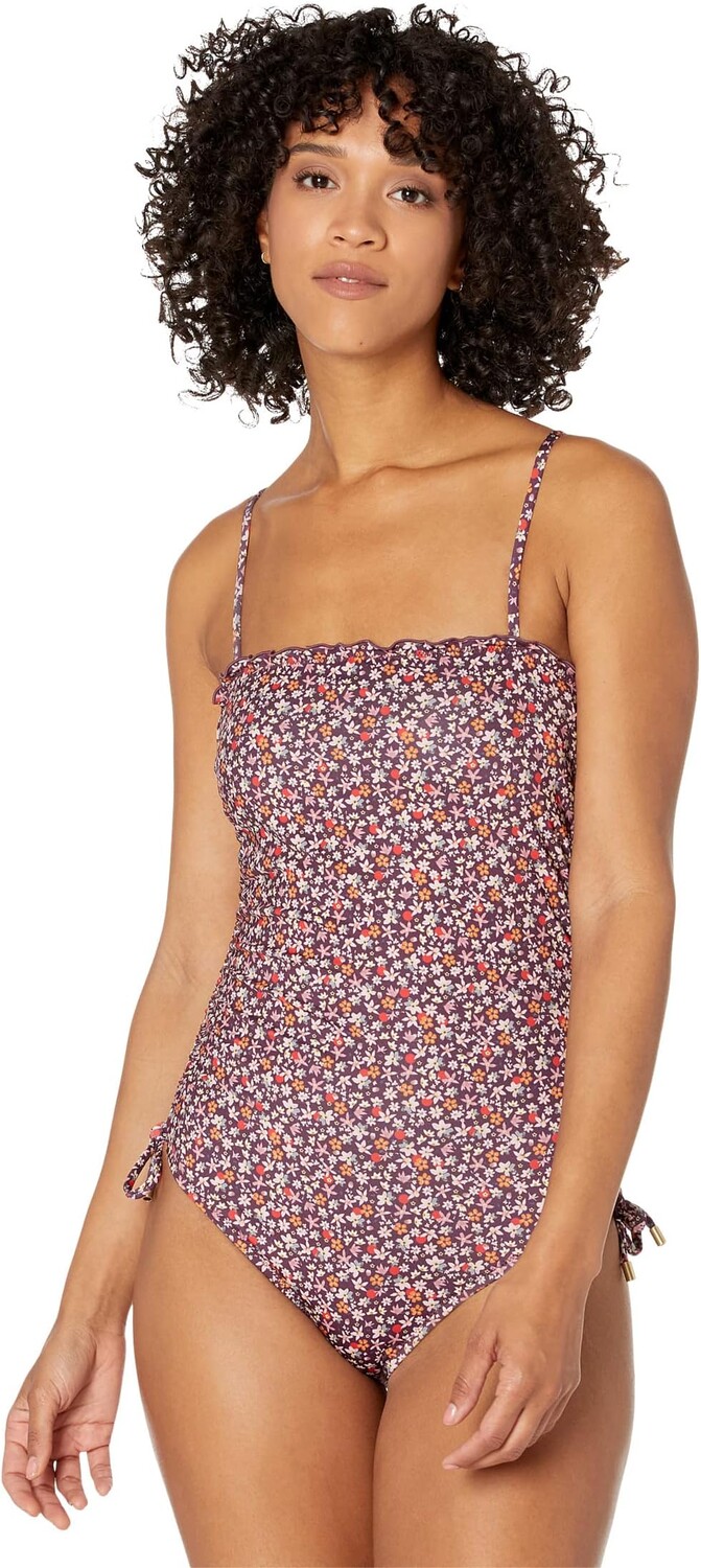 

Купальник Sanctuary Micro Garden Dot Side Shirred Off-the-Shoulder Mio, цвет Retrograde