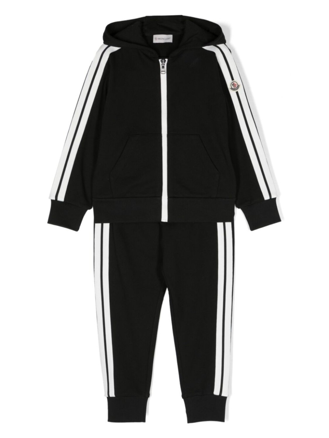 

Moncler Enfant спортивный костюм в полоску, черный