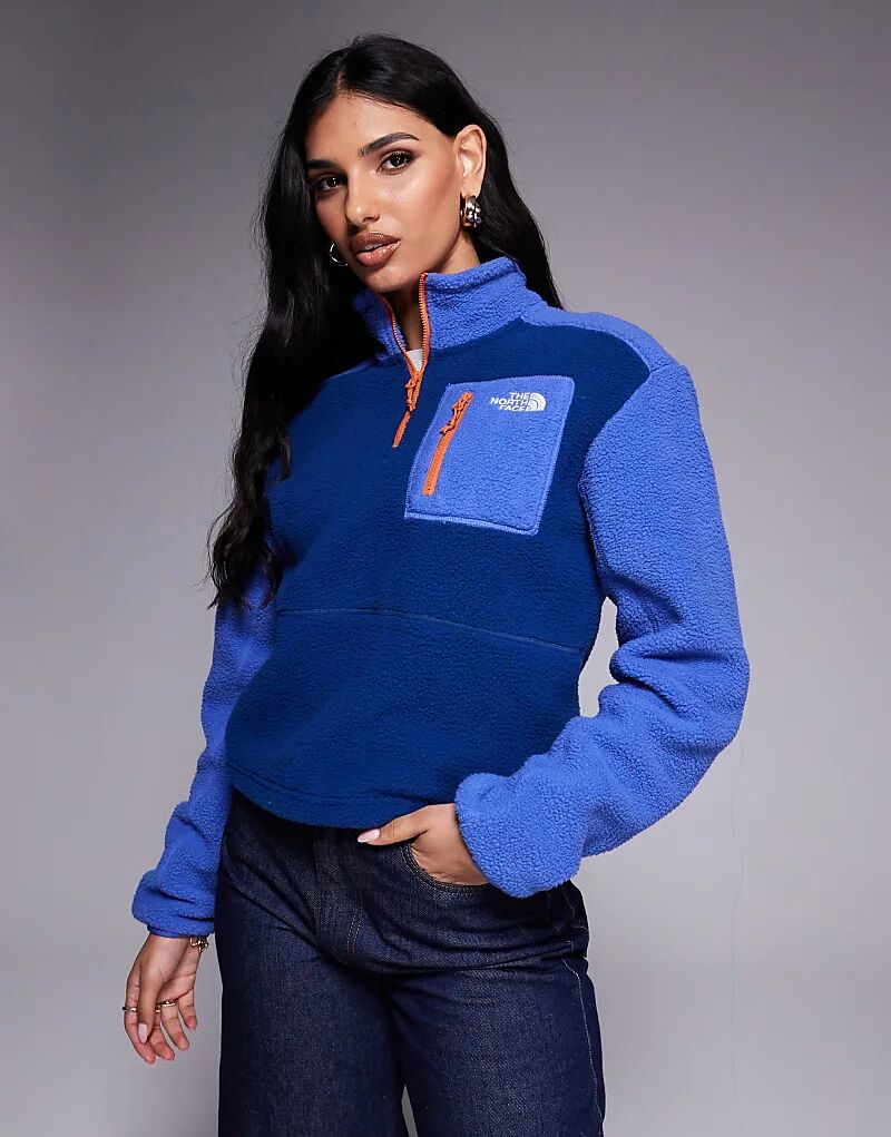 

Флисовая кофта North Face Yumiori с застежкой-молнией 1/4 синего цвета