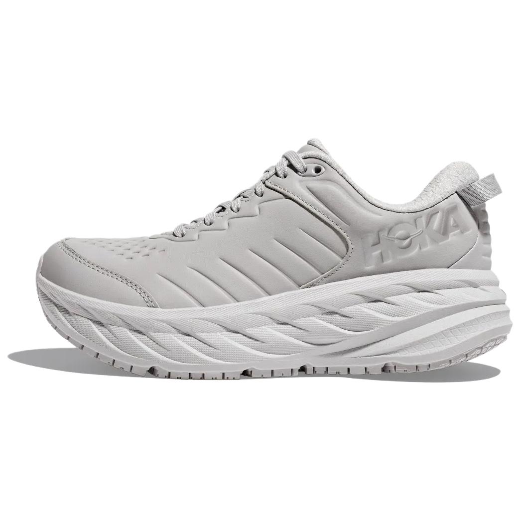 

HOKA ONE ONE Кроссовки Bondi SR Slip Resistant, износостойкие, низкие, повседневные, мужские, серо-белые