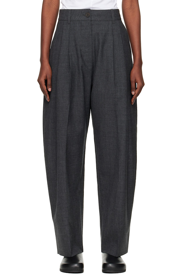 

Studio Nicholson Серые шерстяные брюки Acuna Heritage