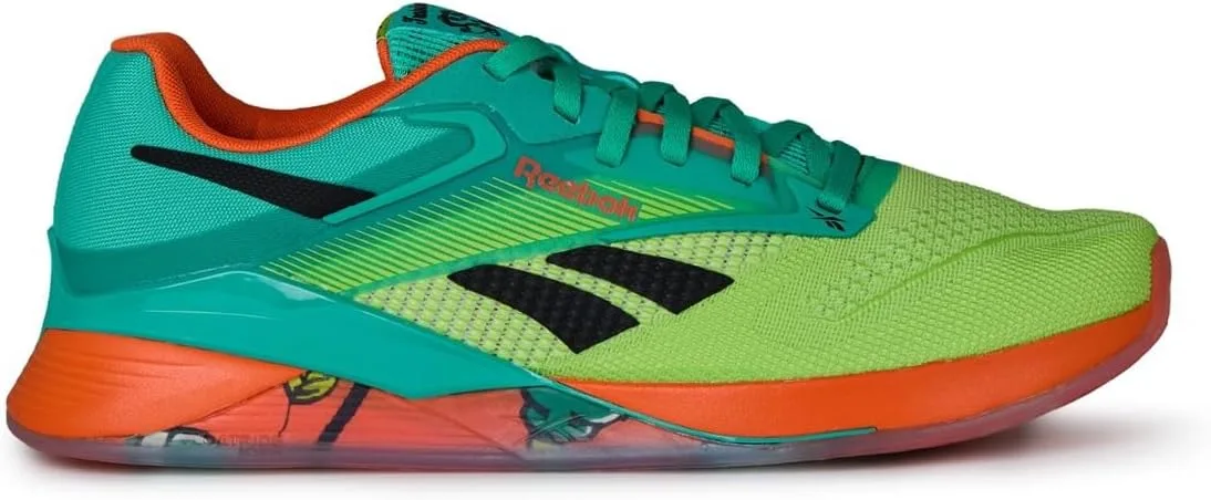 Кроссовки Reebok Unisex Nano X4, черный/зеленый/желтый