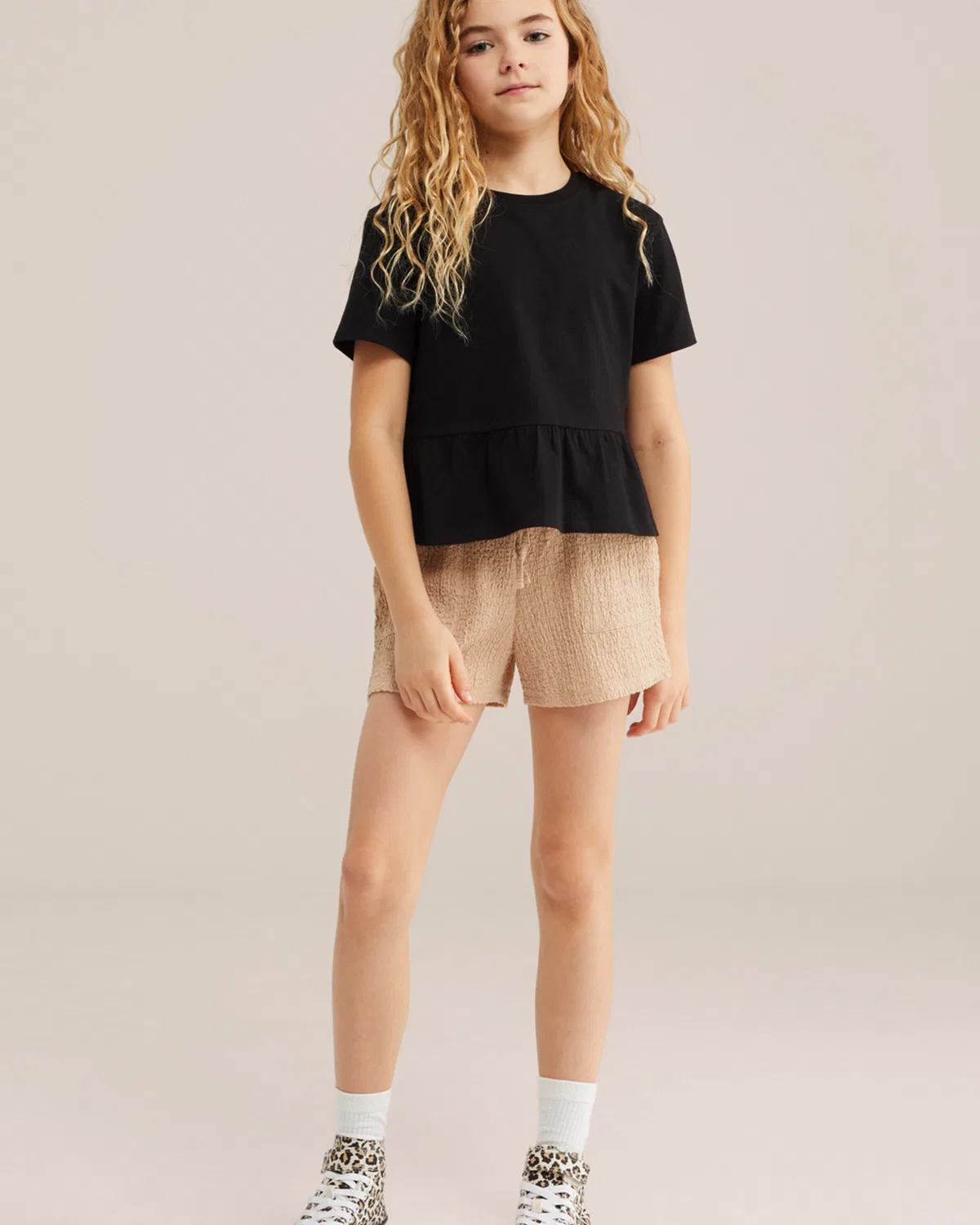 Брюки свободного кроя We Fashion, Beige — фото 4