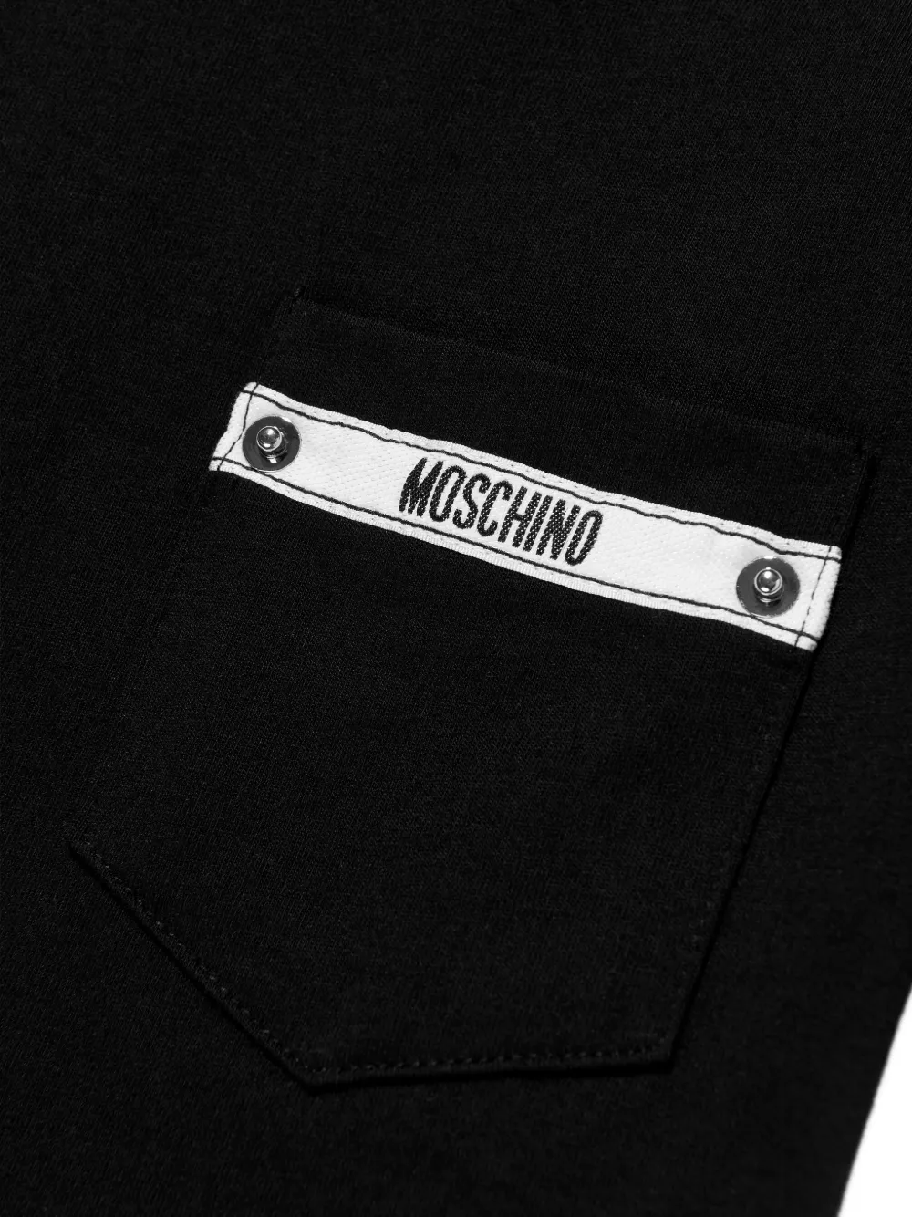 Футболка с логотипом на кармане Moschino Kids, черный — фото 3
