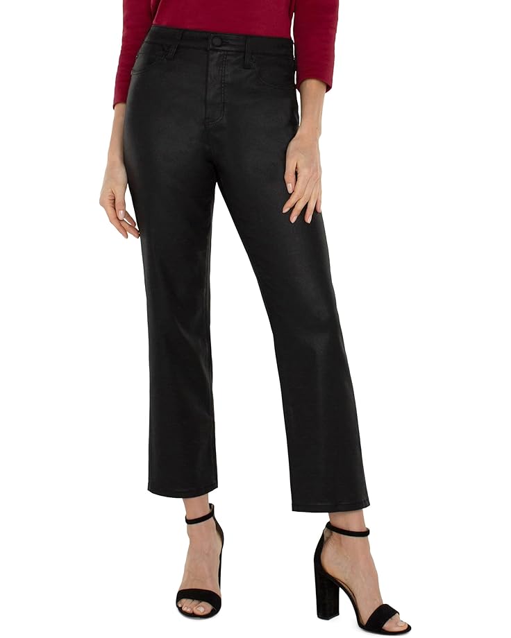 

Джинсы Liverpool Los Angeles Kennedy Crop Straight Hi-Rise Coated Black Denim in Coated Black, цвет Coated Black