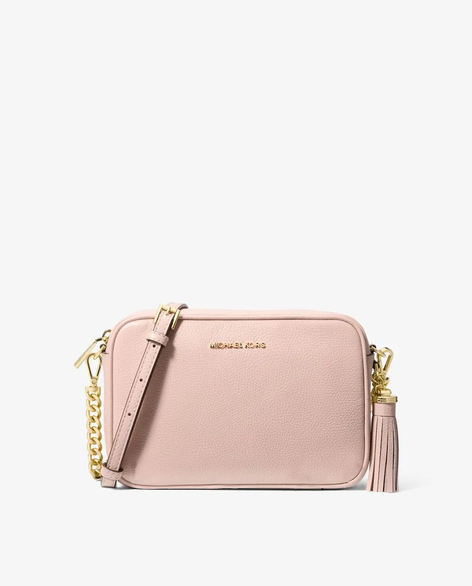 

Женская сумка-бандольер Ginny из кожи с кисточкой Michael Michael Kors, пастельно-розовый