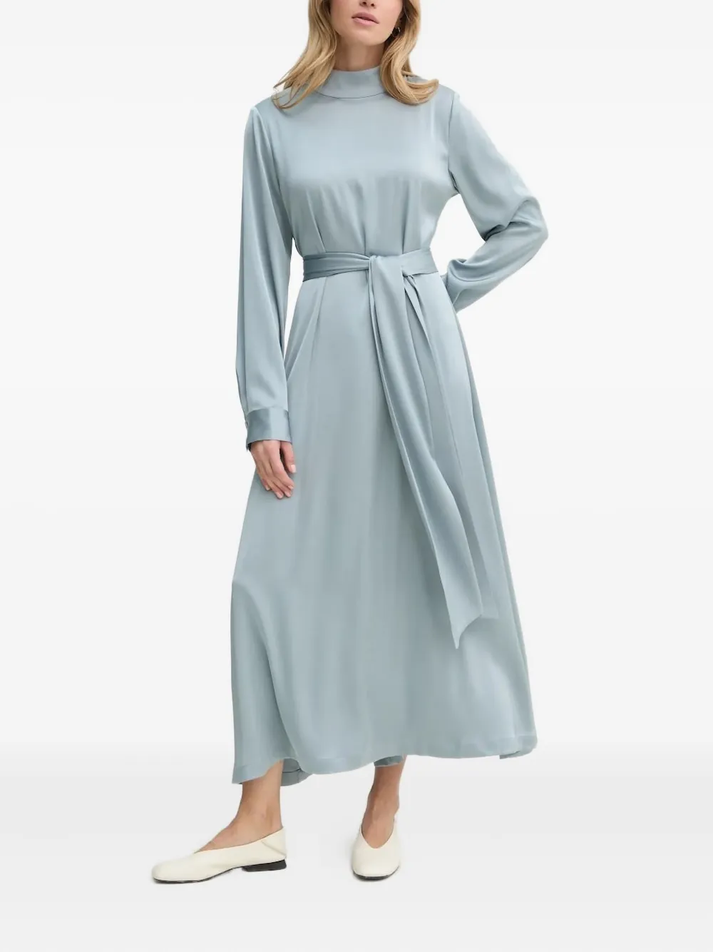 

Платье миди с поясом Gestuz, синий