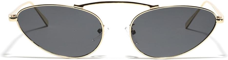 

Солнцезащитные очки «кошачий глаз» для женщин, винтажные треугольные металлические солнцезащитные очки для мужчин, модные декоративные очки для вечеринки KTUCN, Gold Black