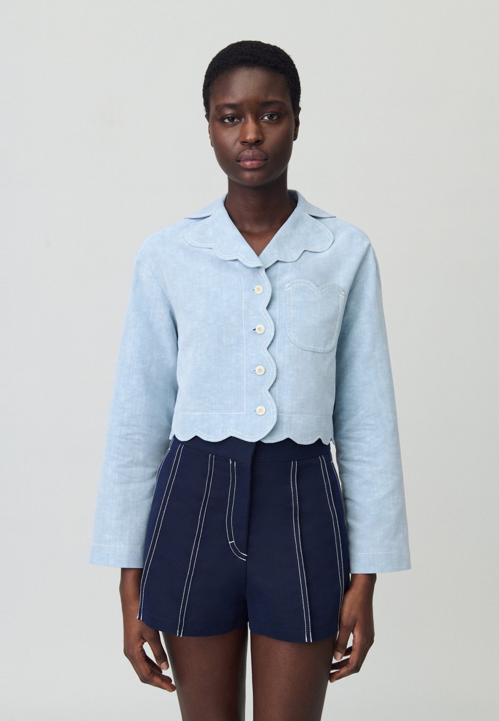 

Рубашка CUDY Claudie Pierlot, цвет Denim Delave