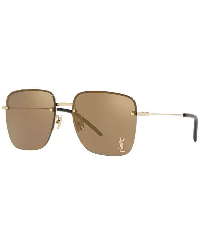 

Женские зеркальные солнцезащитные очки, SL 312 M-006 Saint Laurent, золотой