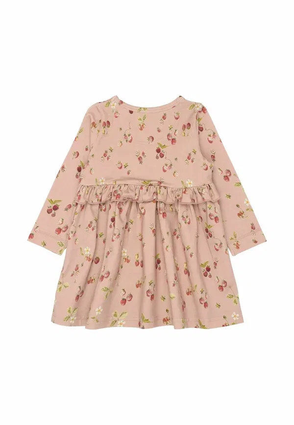Платье повседневное Petit Piao, misty rose strawberry aop, туманно-розовый с клубникой — фото 2