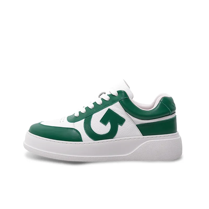 Мужские скейтерские кроссовки low top на 4,5 см GOLF, белый зеленый