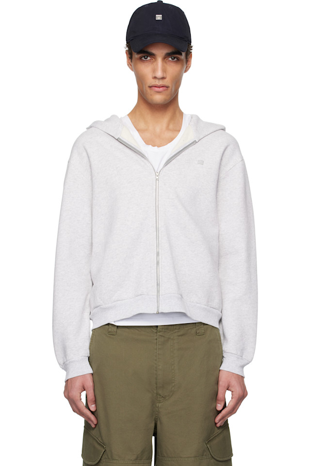 

Худи на молнии Acne Studios, серый