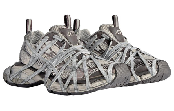 Кроссовки 3xl extreme lace sneakers 'brown grey beige mesh and polyurethane' Balenciaga, серый — фото 3