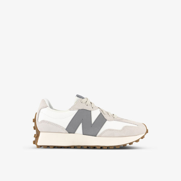 

Кроссовки New Balance 327 из замши и кожи низкие, белый