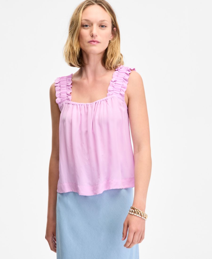 

Женская майка с оборками на бретелях On 34th, So Lavender