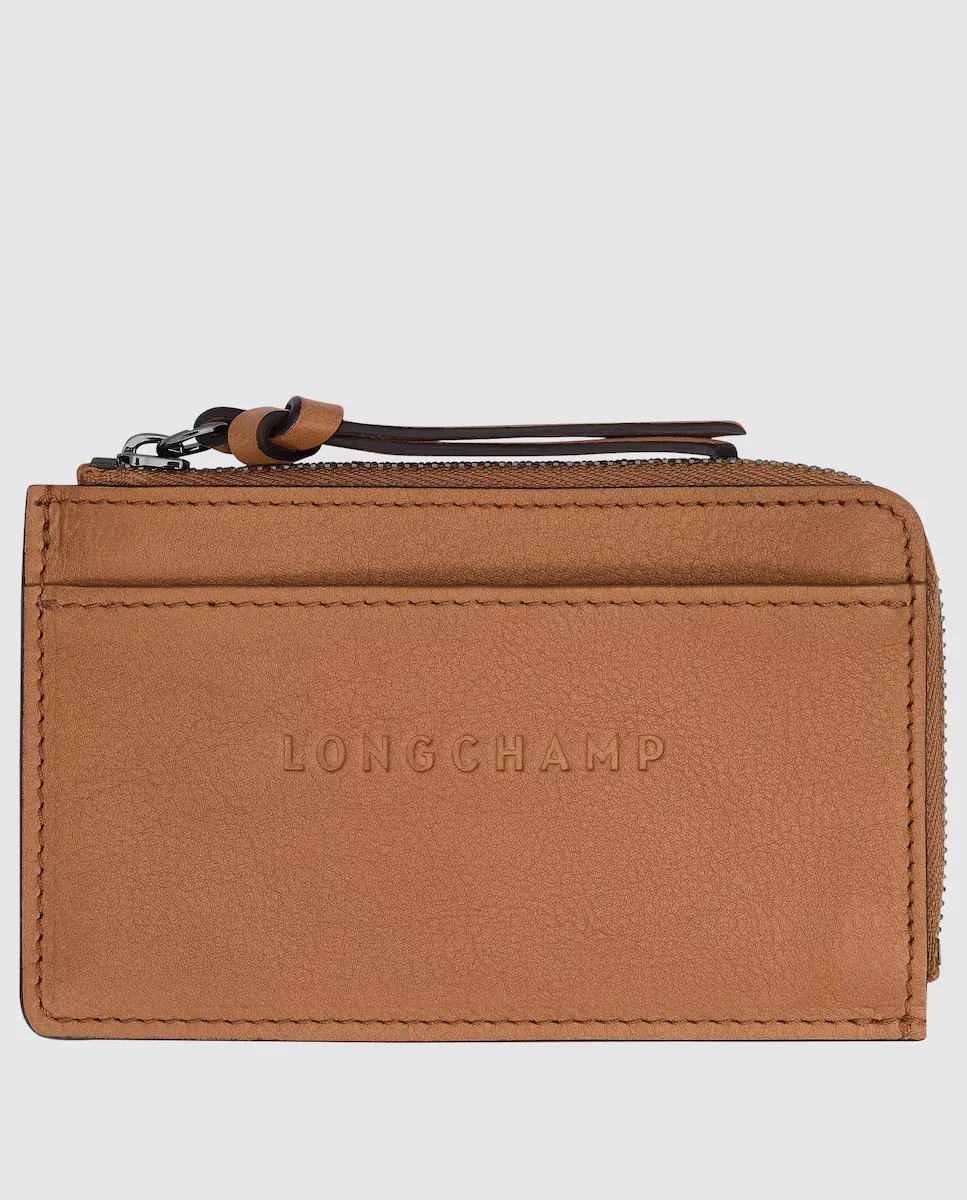 

Женская визитница Longchamp из 3D кожи на молнии, цвет Natural